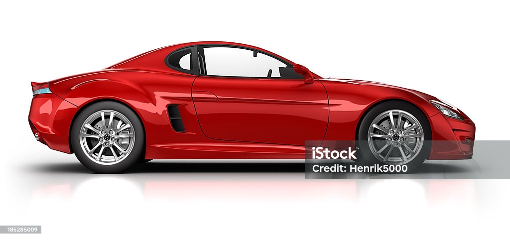 Rot Sport Auto auf weißer Oberfläche mit clipping path - Lizenzfrei Auto Stock-Foto