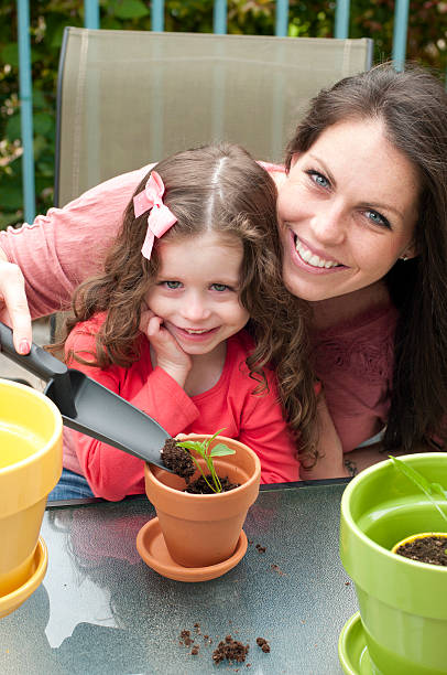 istock Mom and Daughter Planting 185285753