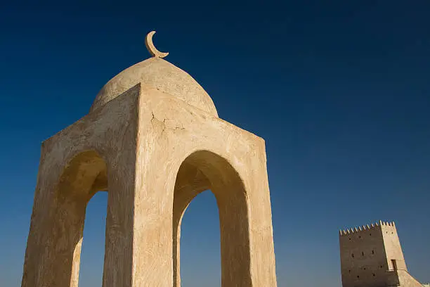 "Barzan Tower and mosque in Doha, Qatar"