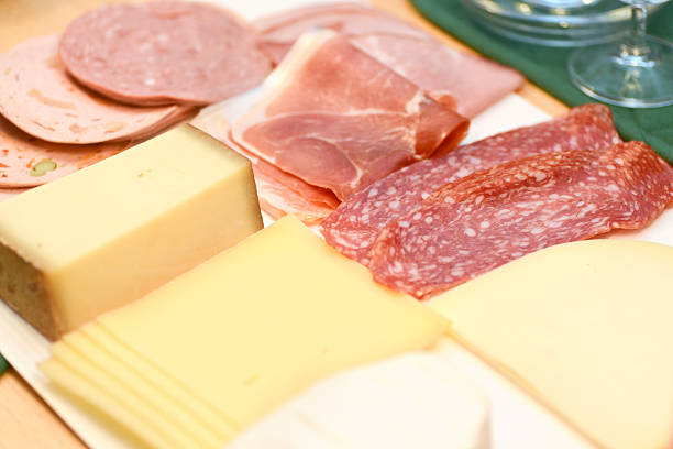 istock breakfast sausage platter and cheese platter 185285954
