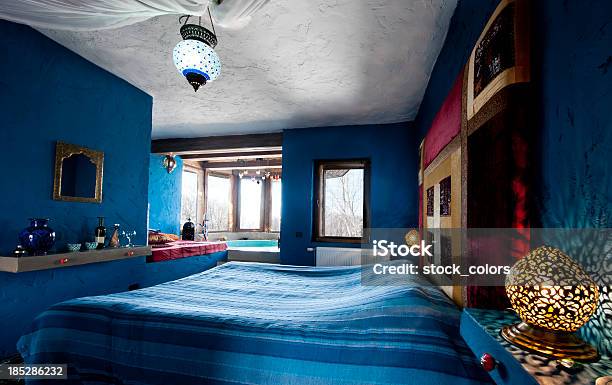 Camera Dalbergo - Fotografie stock e altre immagini di Marocco - Marocco, Blu, Camera da letto