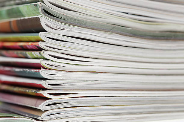 istock Closeup of Large Stack of Magazines 185286270