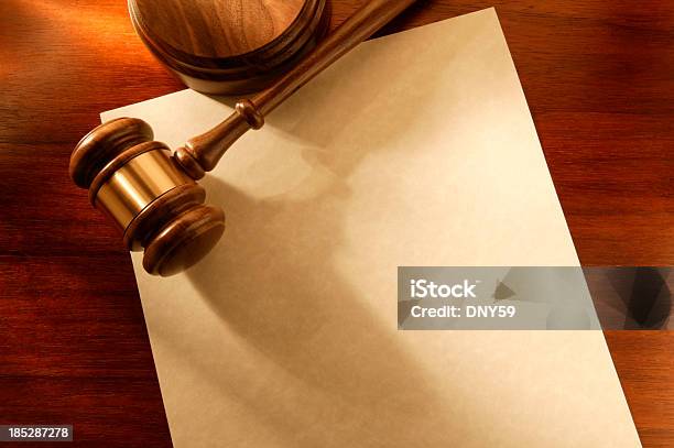 Gavel And Sounding Block Stock Photo - Download Image Now - Auction, Blank, Communication