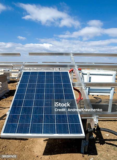 Сonstruction Of Solar Panels Stock Photo - Download Image Now - Blue, Built Structure, Business