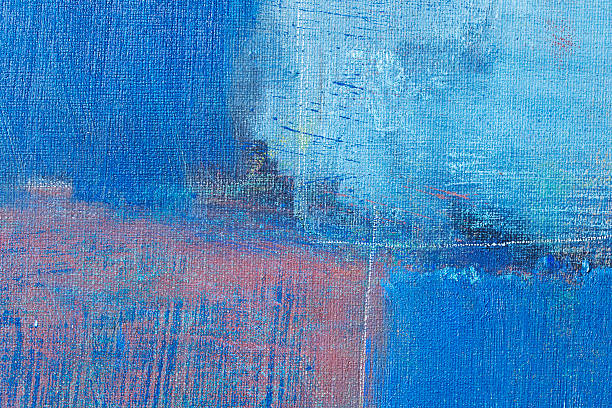 pintura de arte abstracto azul fondos. - contrasts painted image paint art fotografías e imágenes de stock