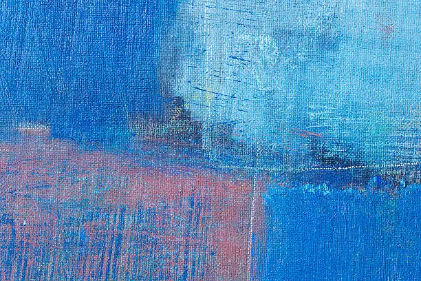 Photo of Abstract painted  blue art backgrounds.