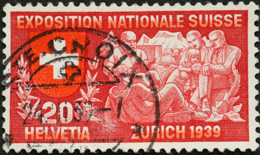 generation of learning on a Swiss stamp