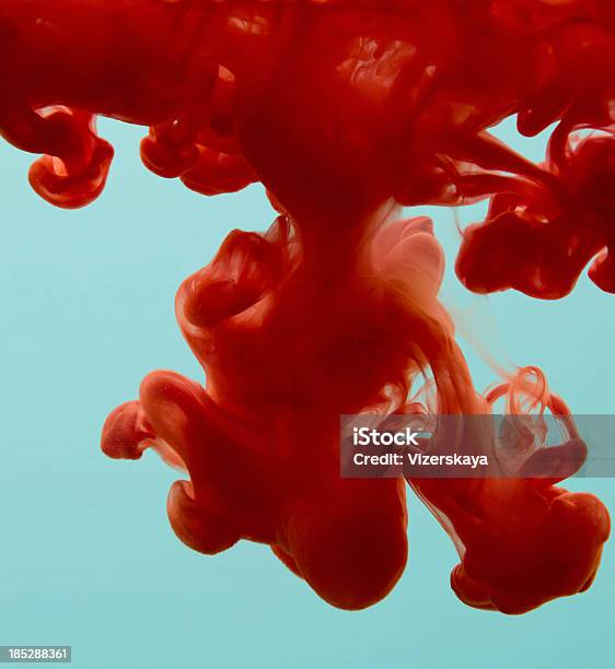 Red Ink Dissolving In Water Stock Photo - Download Image Now - Blood, Water, Abstract