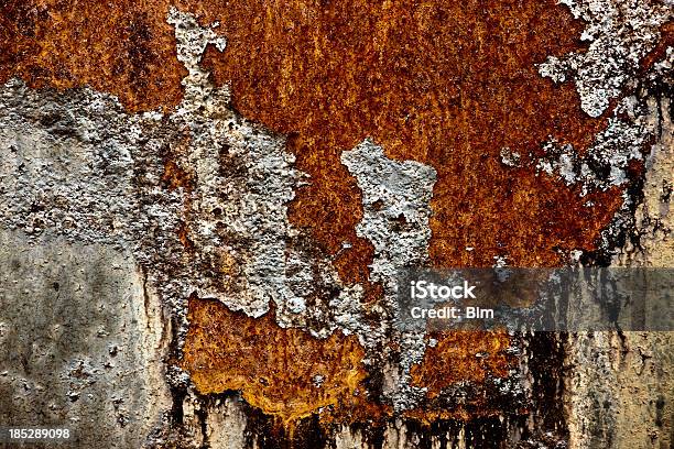 Sfondo Di Metallo Arrugginito - Fotografie stock e altre immagini di Acciaio - Acciaio, Arancione, Argentato