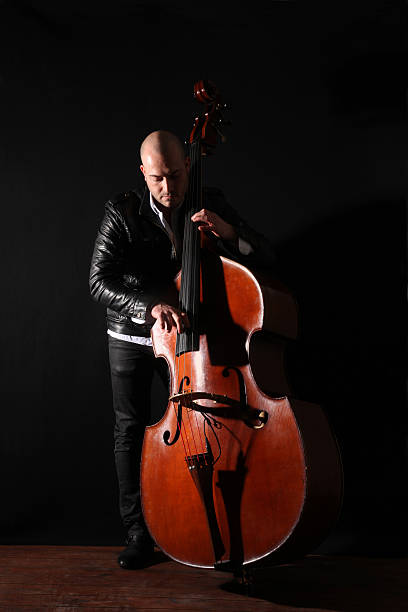 istock Musician with double bass 185289669