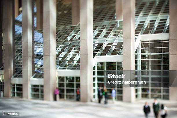 Office Workers In Downtown Courtyard Stock Photo - Download Image Now - Architectural Feature, Architecture, Bright