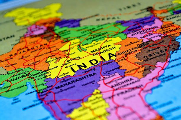 istock Close up of Indian map 185290402