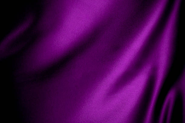 Purple Waves Stock Photo - Download Image Now - Purple, Silk