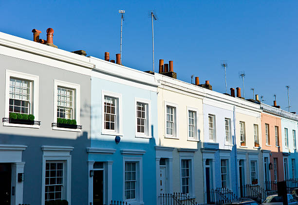 istock London Architecture: pastel coloured Notting Hill houses 185291097