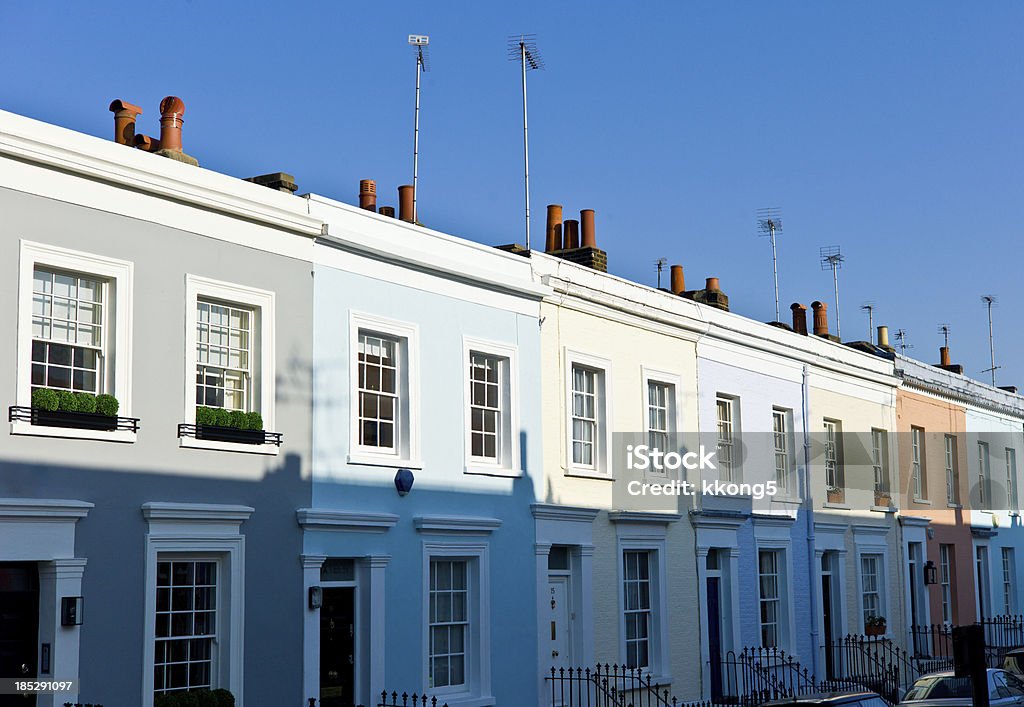 London Architecture: pastel coloured Notting Hill houses London Architecture: pastel coloured Notting Hill housesRELEVANT LIGHTBOXES LONDON + NYC Notting Hill Stock Photo