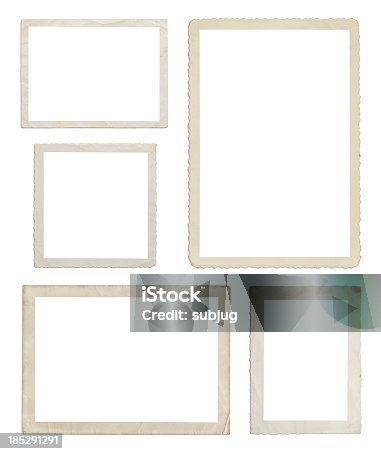 istock Set of different wood frames in white background 185291291
