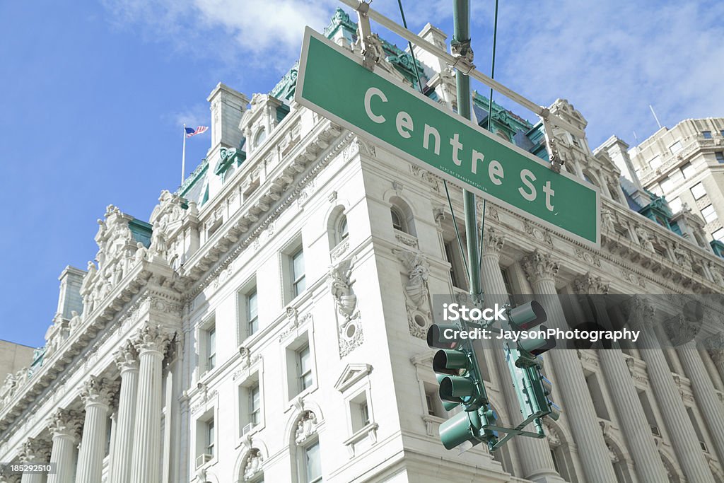 Centre-street in New York City - Lizenzfrei Gerichtsgebäude Stock-Foto