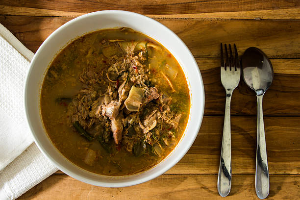istock Curry banana blossom.Thai food. 185292548