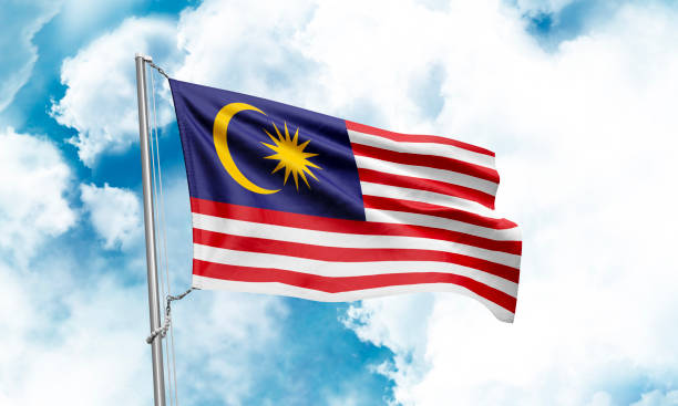 istock Malaysia flag waving on sky background. 3D Rendering 1852937043