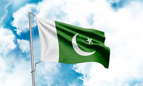 istock Pakistan flag waving on sky background. 3D Rendering 1852951712