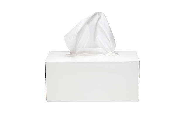 Tissue Box "A box of tissue, isolated on a white background with clipping path" facial tissue photos stock pictures, royalty-free photos & images