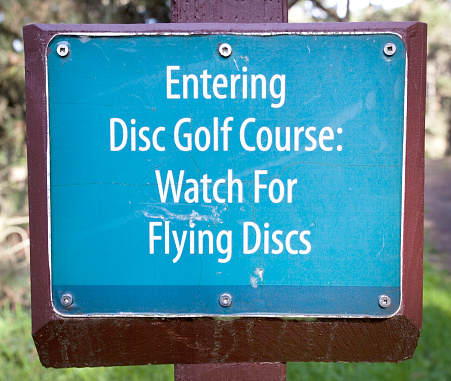 Disc gold course Sign. Horizontal.