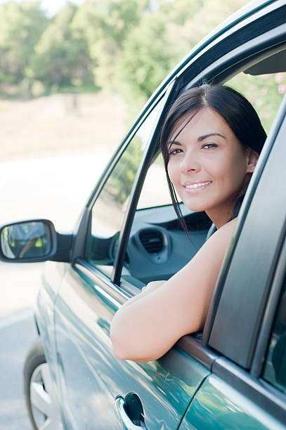 istock Young woman in car 185295807
