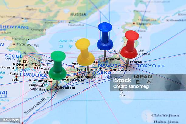 Map Of Japan Stock Photo - Download Image Now - Nuclear Power Station, Japan, Blue