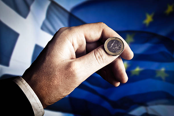 grecia-euro crisi - currency exchange currency euro symbol european union currency foto e immagini stock