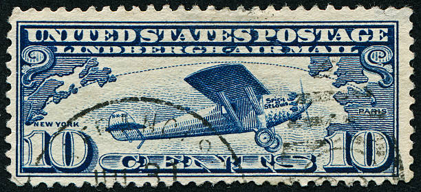 istock Lindbergh Air Mail Stamp 185296395