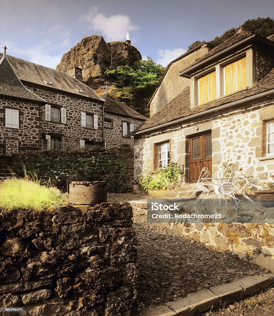 village a village with old houses in france Auvergne Stock Photo