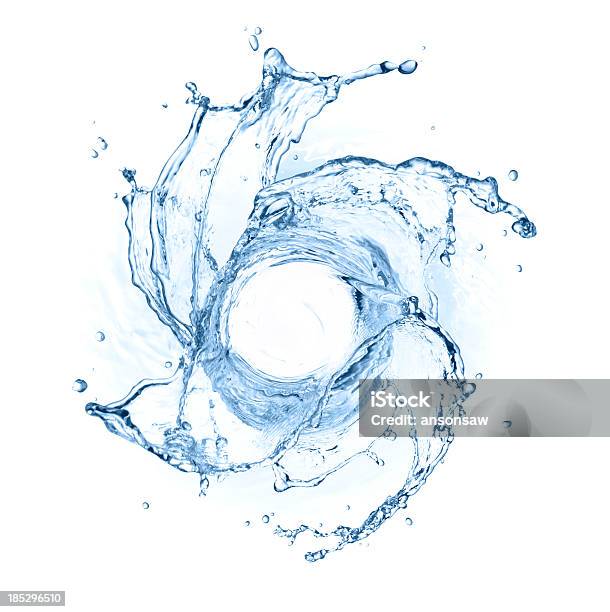 Turbinio Di Acqua Splash - Fotografie stock e altre immagini di Acqua - Acqua, Schizzare, Ricciolo