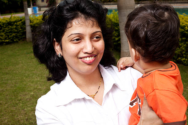 istock Cheerful Indian Mother and Son 185296941