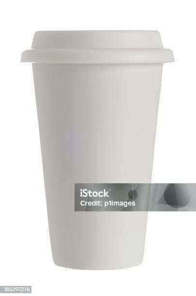Wegwerfprodukt Weiße Kaffeetasse Stockfoto und mehr Bilder von Behälter - Behälter, Clipping Path, Deckel