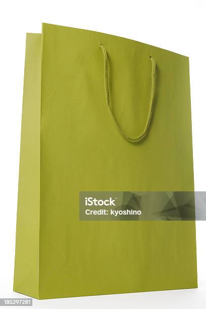 絶縁ショットグリーンの白い背景の上のショッピングバッグ - からっぽのストックフォトや画像を多数ご用意 - からっぽ, カットアウト, カラー画像
