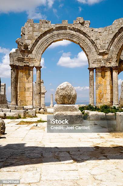 Stone Pillar Of Simeon The Stylite In Syria Stock Photo - Download Image Now - Aleppo, Syria, Ancient