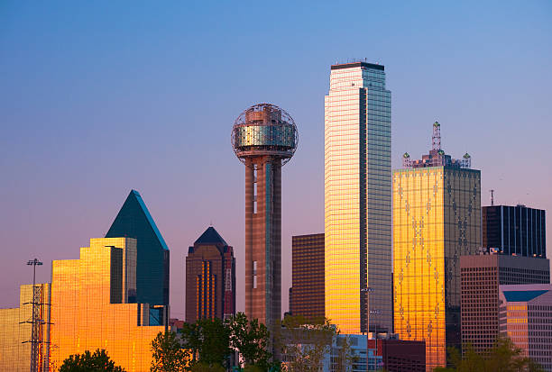 istock Dallas Skyline closeup at Sunset 185297498