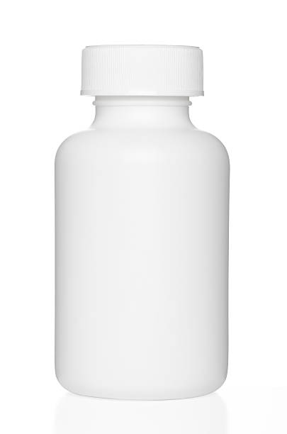 Blank chunky medicine bottle with clipping path