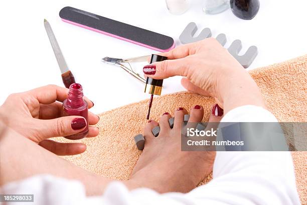 Pedicure Stock Photo - Download Image Now - Adult, Applying, Beautiful Woman