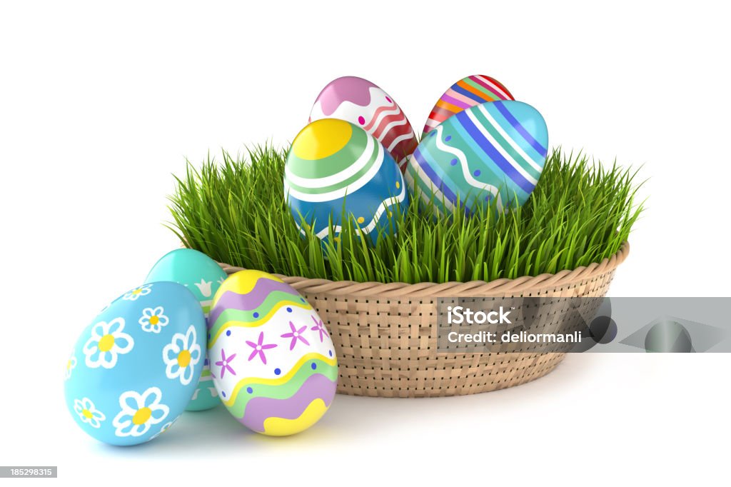 Uova di Pasqua - Foto stock royalty-free di Bianco