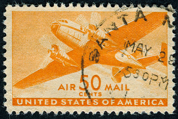 istock USA Air Mail Stamp 185299167