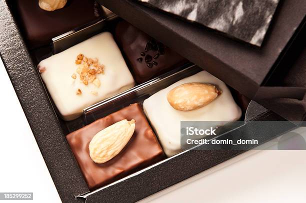 Luxury Hand Made Chocolates Stock Photo - Download Image Now - Almond, Brown, Candy