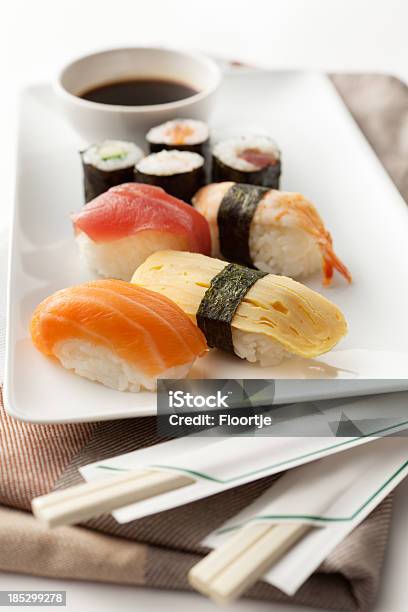 Sushistills Große Auswahl Stockfoto und mehr Bilder von Speisen - Speisen, Sushi, Asiatische Kultur