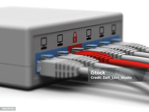 Router Línea De Cierre Foto de stock y más banco de imágenes de Cable de ordenador - Cable de ordenador, Cerradura, Comunicación