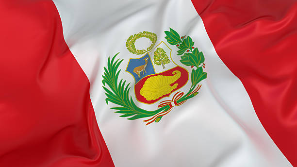 ペルー国旗 ストックフォト