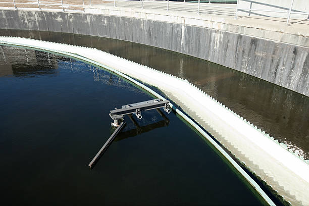 istock Waste Water Treatment Plant Clarifier Tank with Skimmer 185299692