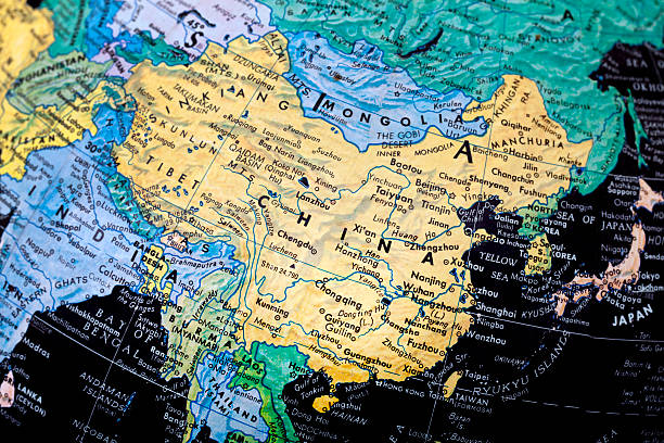 istock Vintage Globe Map of China 185300059