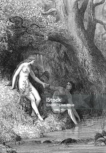 Adam And Eve — стоковые фотографии и другие картинки Адам - Адам, Гюстав Доре, Ева