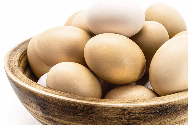 istock Brazilian free-range chicken eggs in rustic wooden bowl , organic eggs, typical from Minas Gerais 1853003315