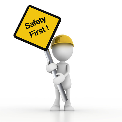 Safety First Stock Photo - Download Image Now - Stick Figure, Three  Dimensional, Cartoon - iStock